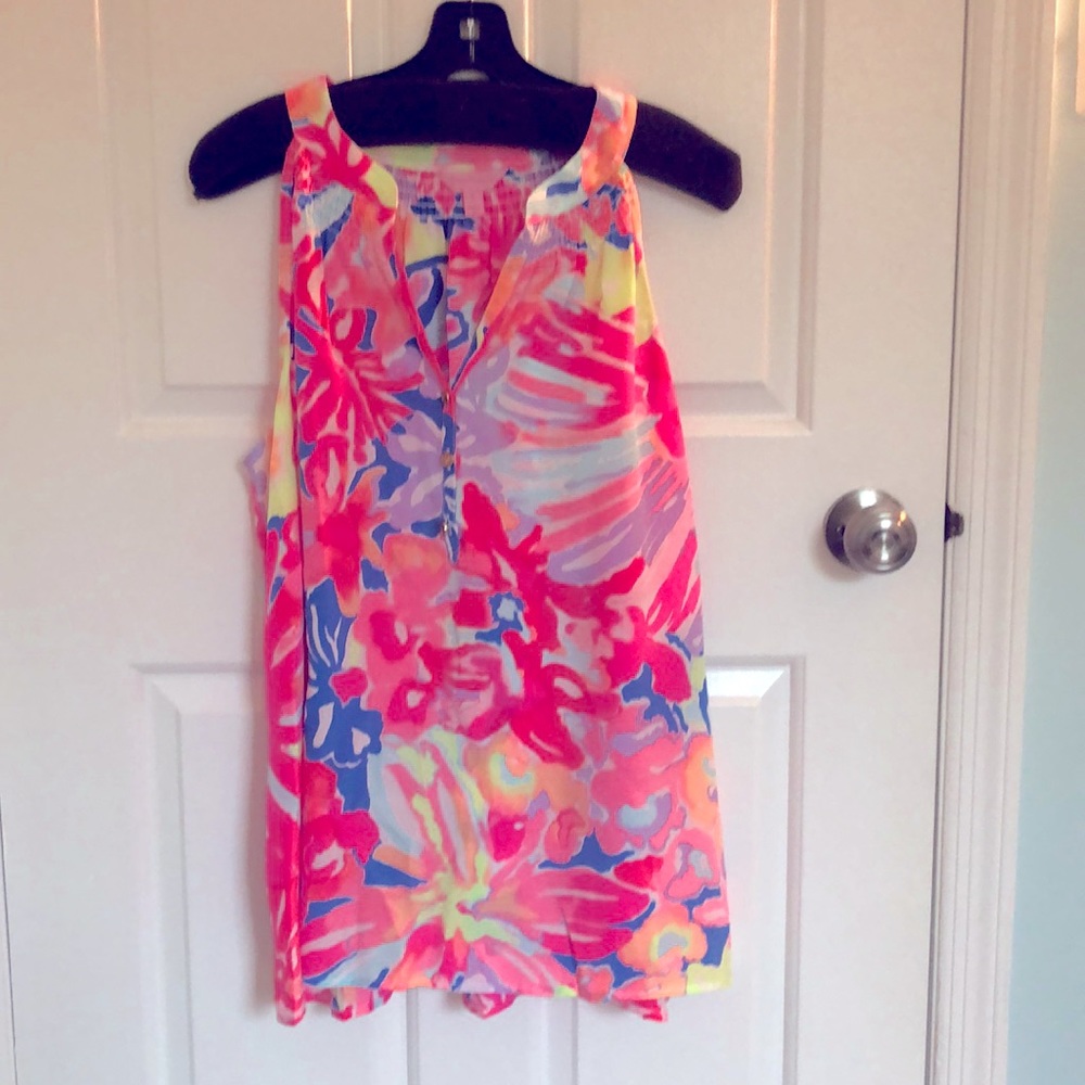 Lilly Pulitzer silk tank blouse